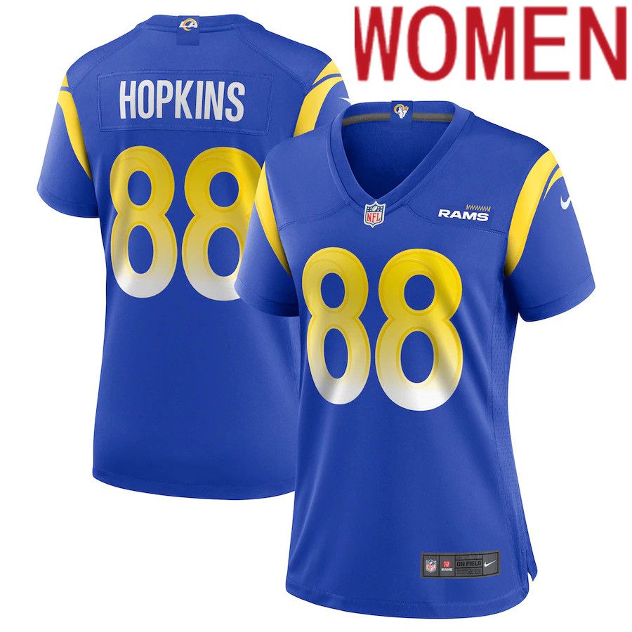 Women Los Angeles Rams #88 Brycen Hopkins Nike Royal Game NFL Jersey